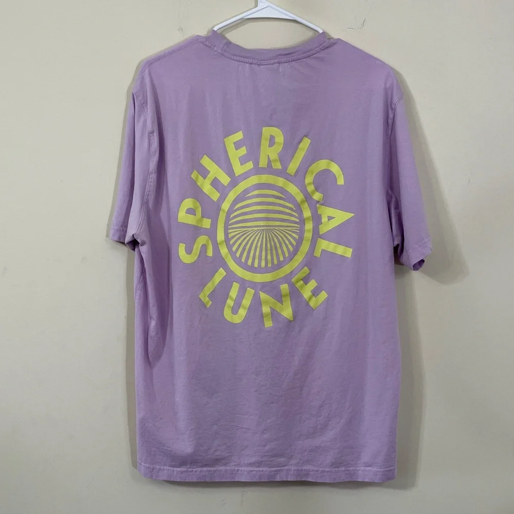 H&M Purple Lime Green Spherical Lune Graphic Tee - Picture 7 of 8